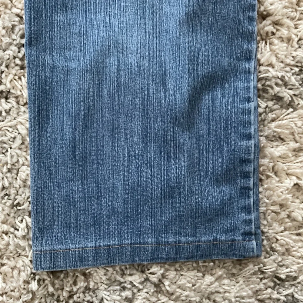 LA Blues Stretch‎ Medium Wash Straight Leg Capri Jeans 14P Blue Denim Mid Rise